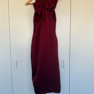 Elegant Burgundy Evening Gown